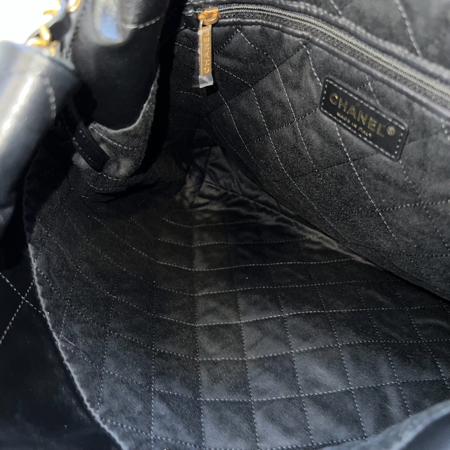 GLM-22 Medium Hobo Handbag in Black Calfskin and AGHW