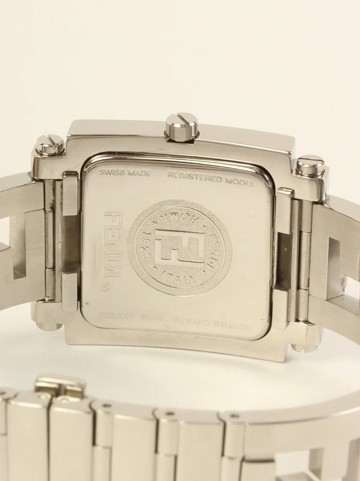 FENDI Quadro Watch Silver/Black