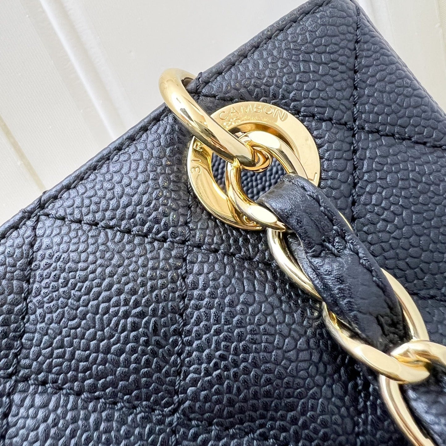 GLM-Petite Shopping Tote PST in Black Caviar and GHW (Model: A50994)