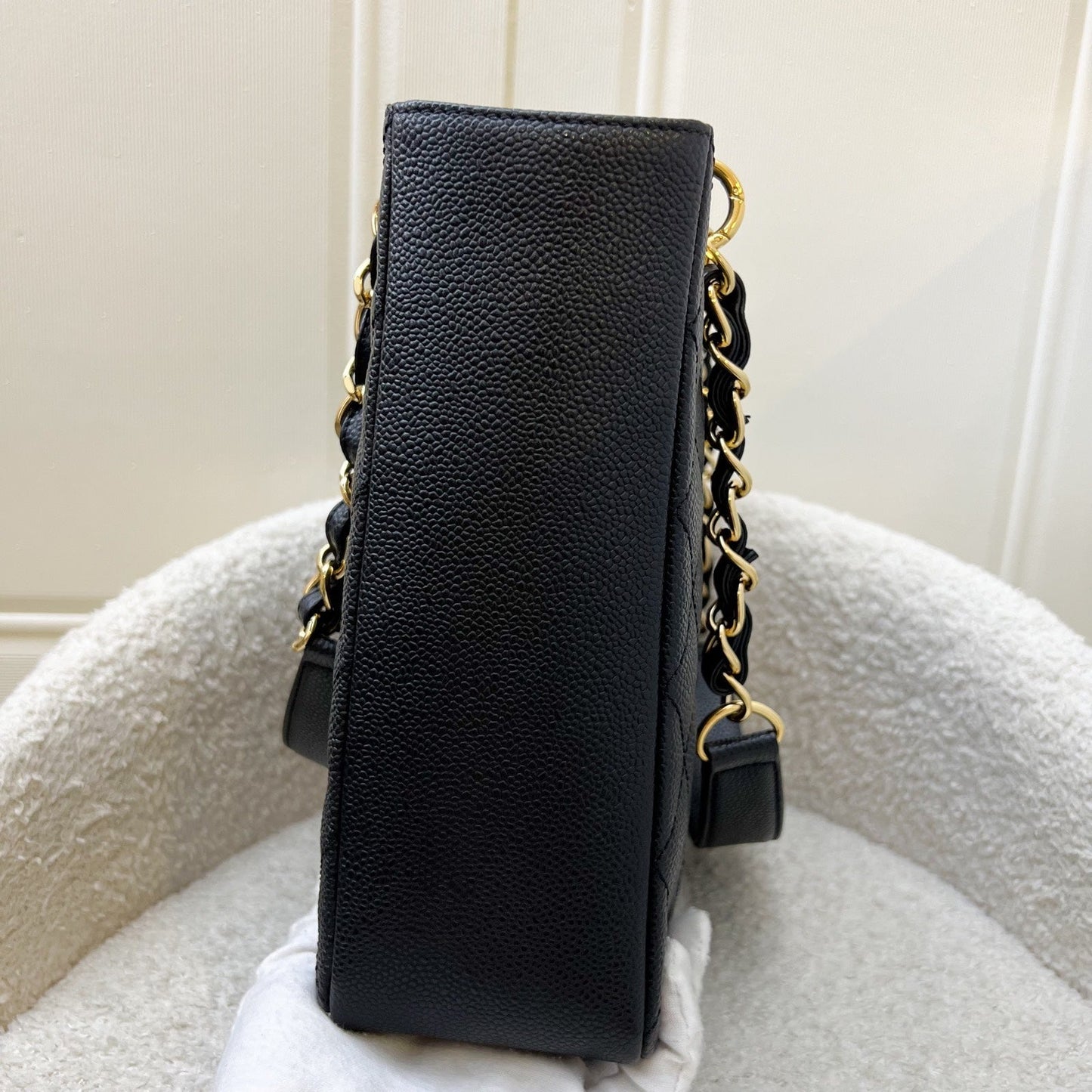 GLM-Petite Shopping Tote PST in Black Caviar and GHW (Model: A50994)