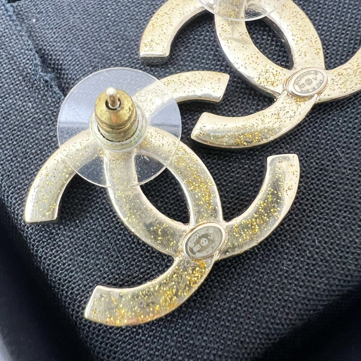 GLM-Medium GLM- Logo Earrings with Crystals in LGHW