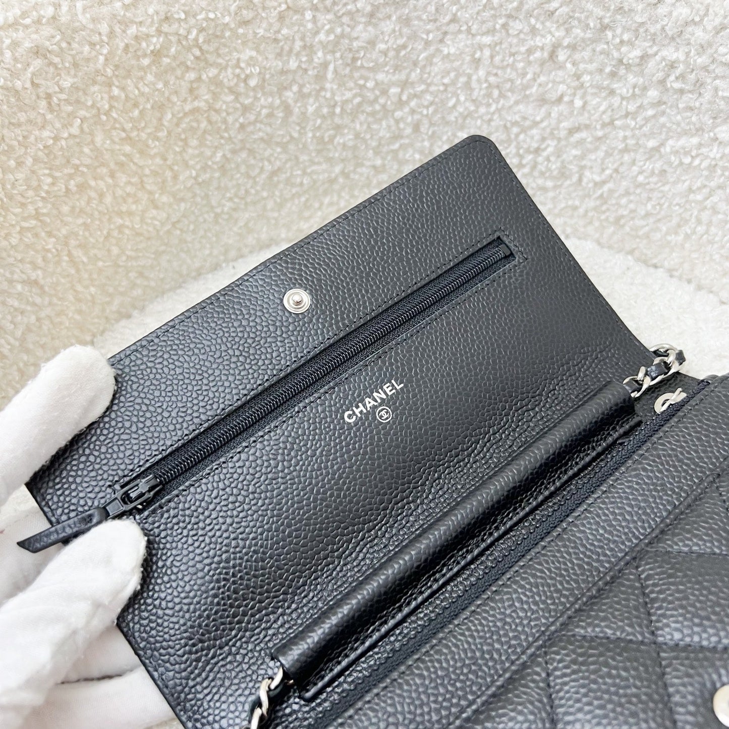 GLM-Classic Wallet on Chain WOC in Black Caviar and SHW (Model: A33814)
