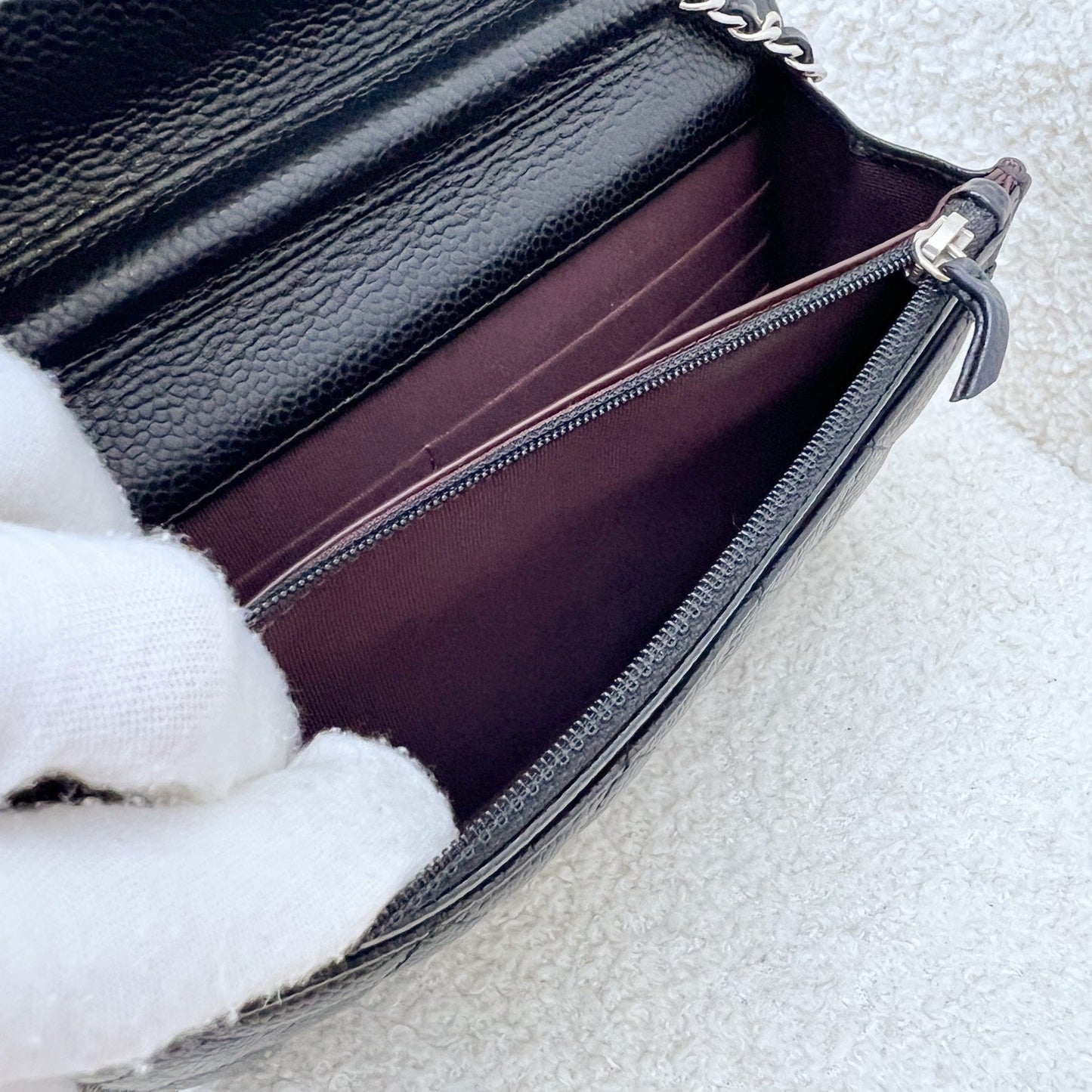 GLM-Classic Wallet on Chain WOC in Black Caviar and SHW (Model: A33814)