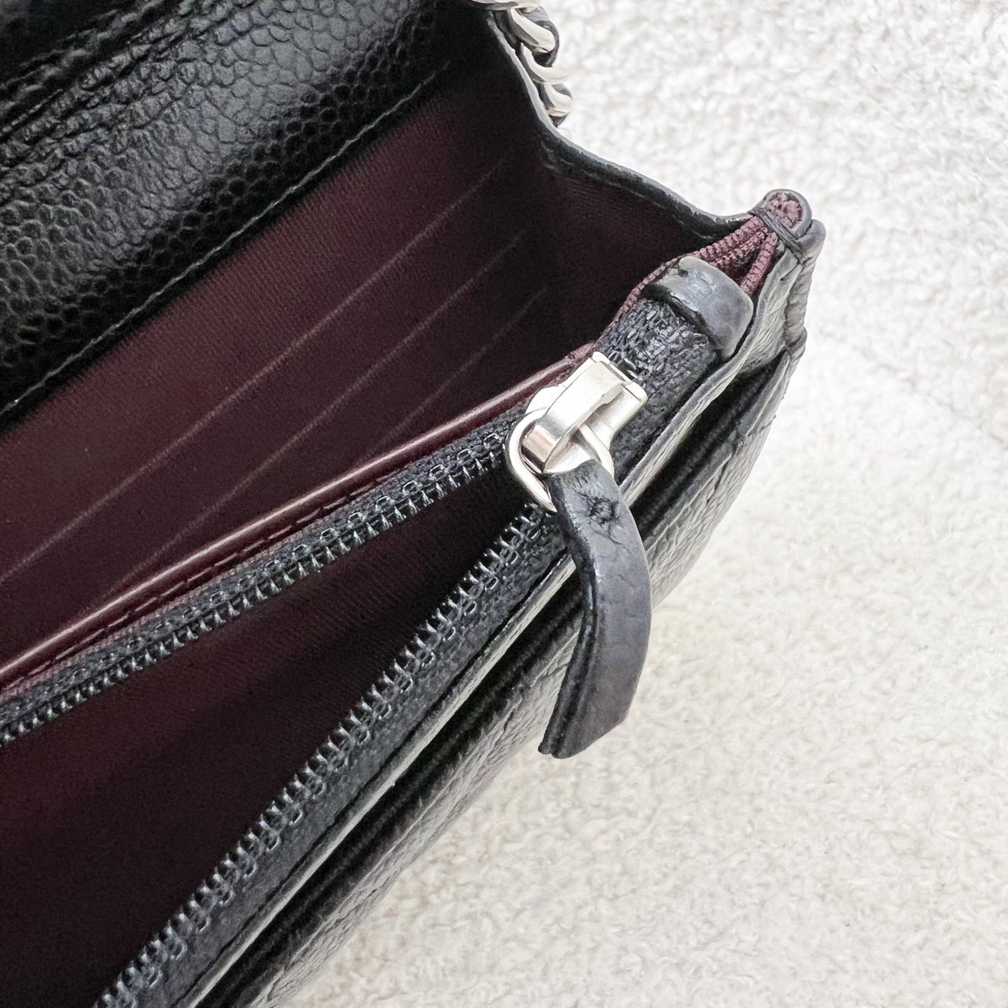 GLM-Classic Wallet on Chain WOC in Black Caviar and SHW (Model: A33814)