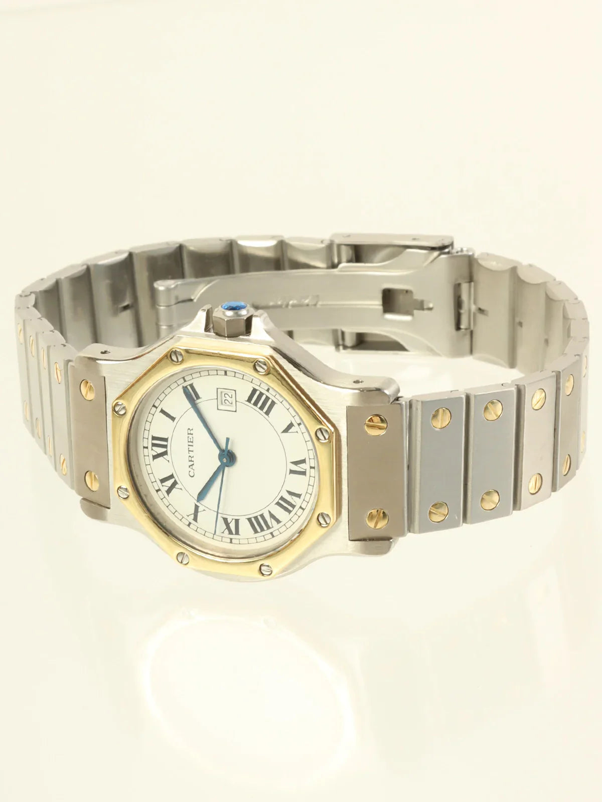 CARTIER Santos Octagon Lm Silver/Gold