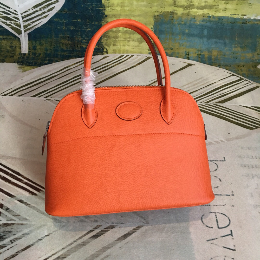 GLAMI Bolide Bag Orange For Women Silver Toned Hardware 12.6in/32cm