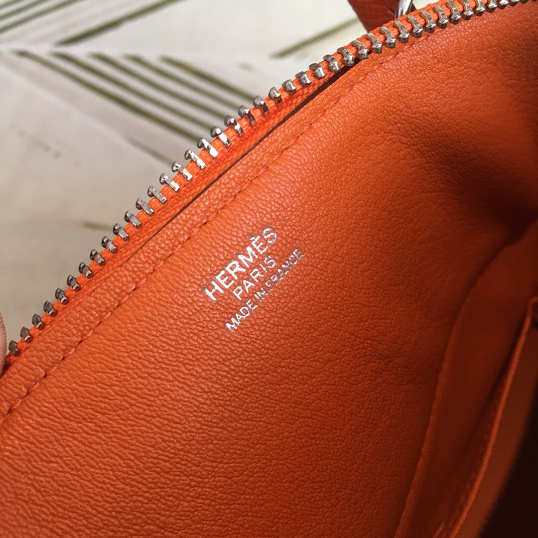 GLAMI Bolide Bag Orange For Women Silver Toned Hardware 12.6in/32cm