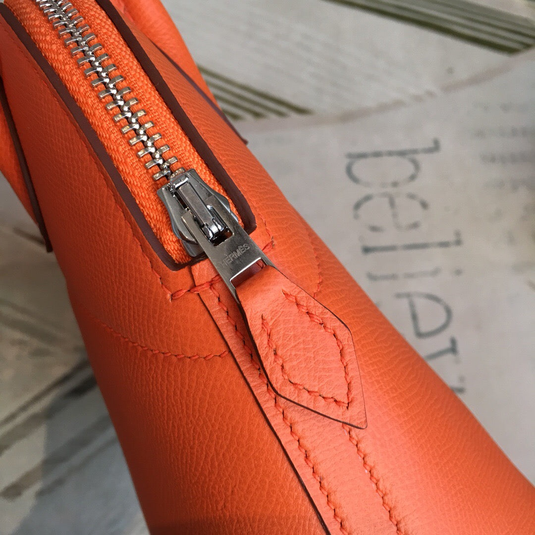 GLAMI Bolide Bag Orange For Women Silver Toned Hardware 12.6in/32cm