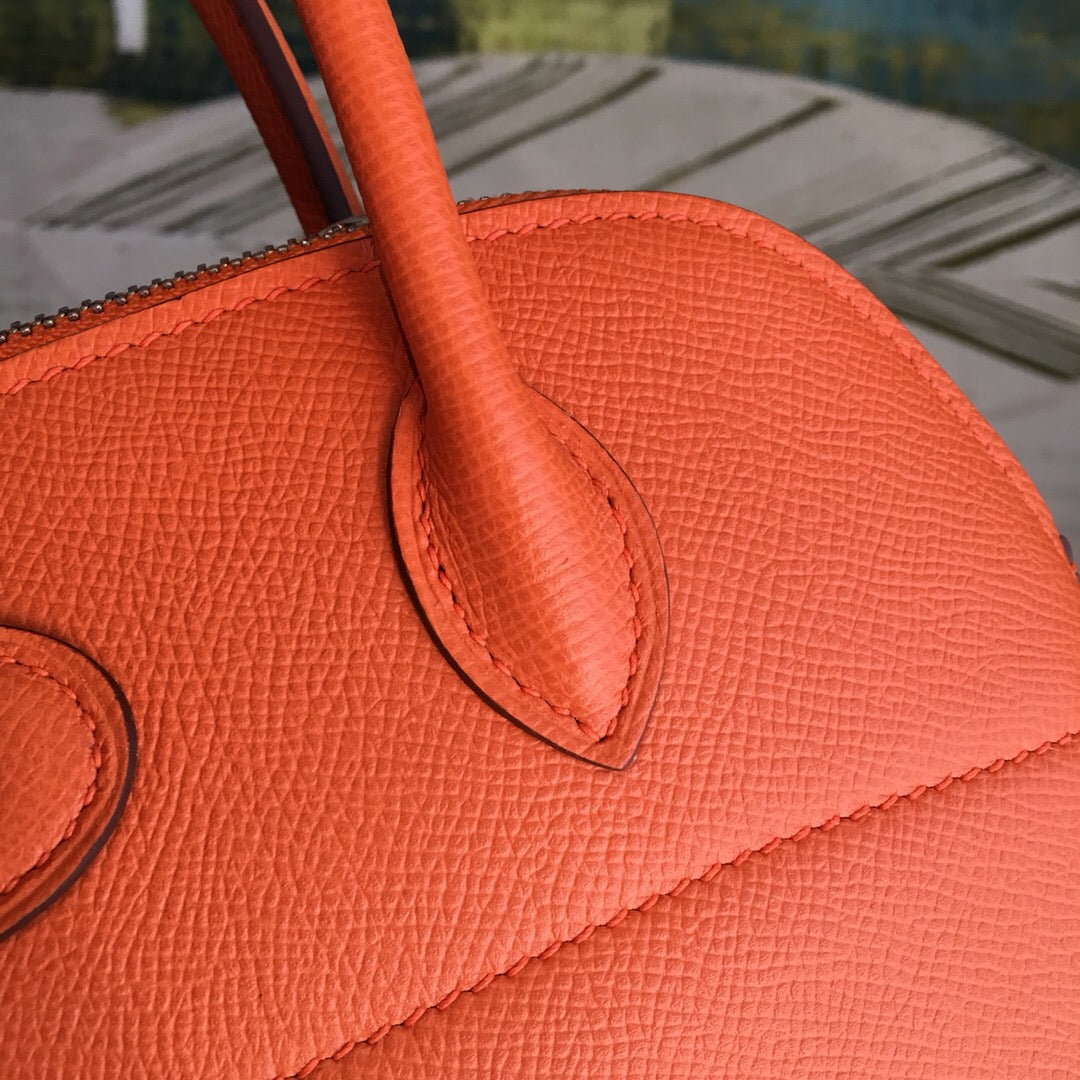 GLAMI Bolide Bag Orange For Women Silver Toned Hardware 12.6in/32cm