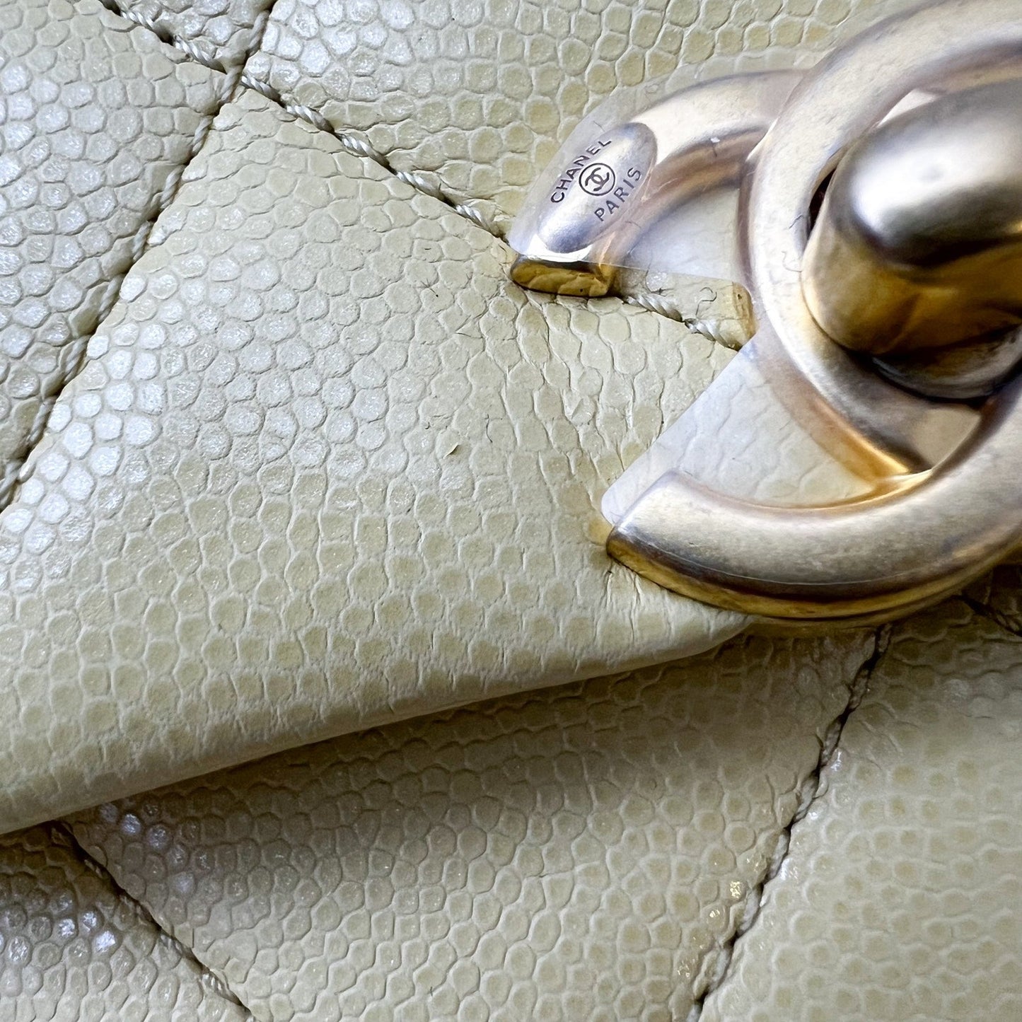 GLM-22P Seasonal Square Mini in Light Yellow Caviar GHW