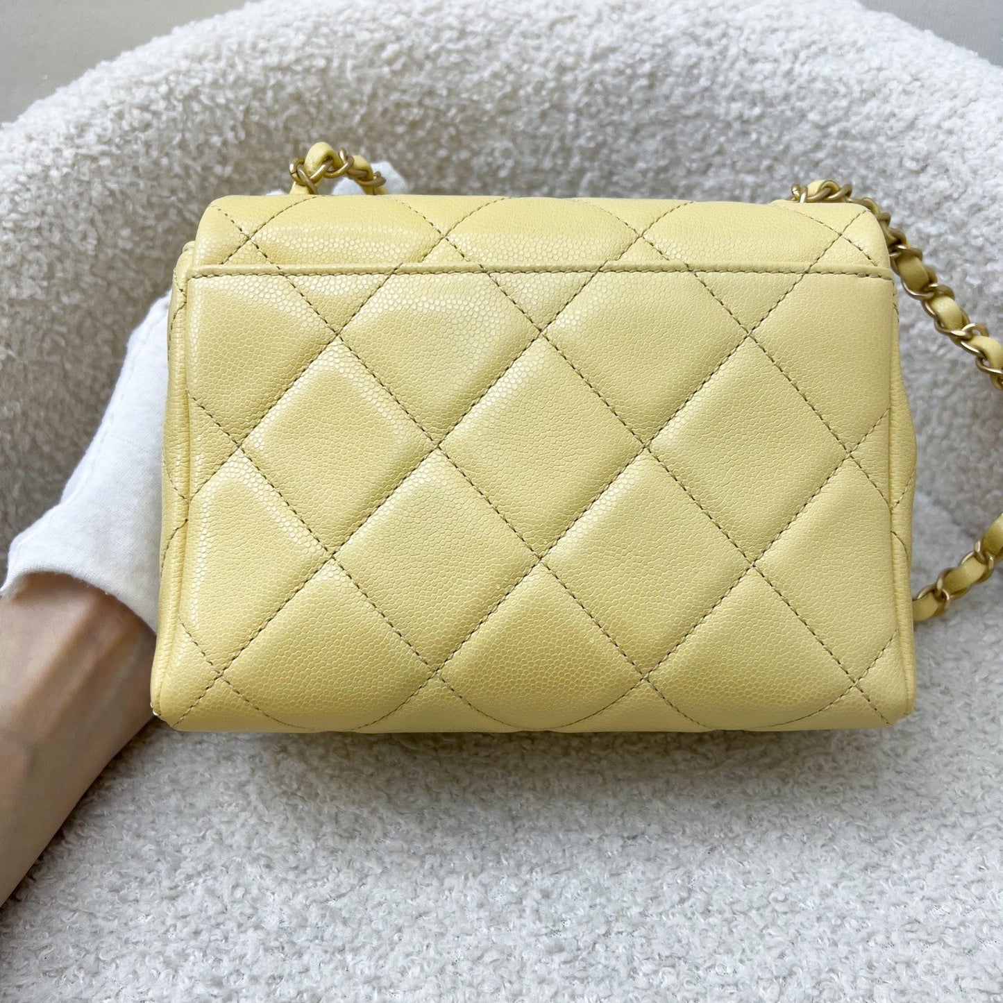 GLM-22P Seasonal Square Mini in Light Yellow Caviar GHW
