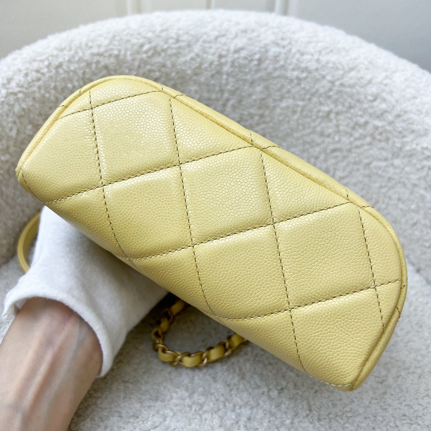 GLM-22P Seasonal Square Mini in Light Yellow Caviar GHW