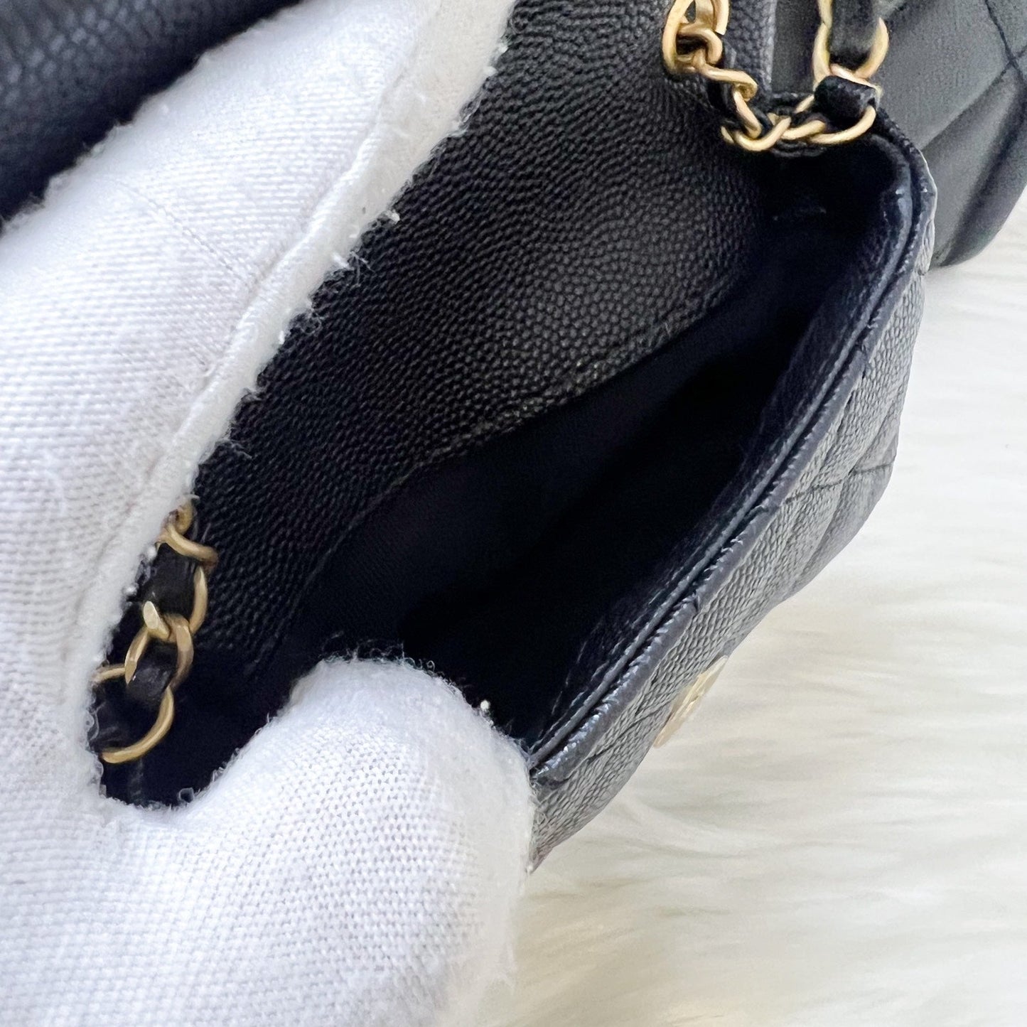 GLM-24A "2-in-1" Small Tote in Black Caviar and AGHW (Model: AS4940)