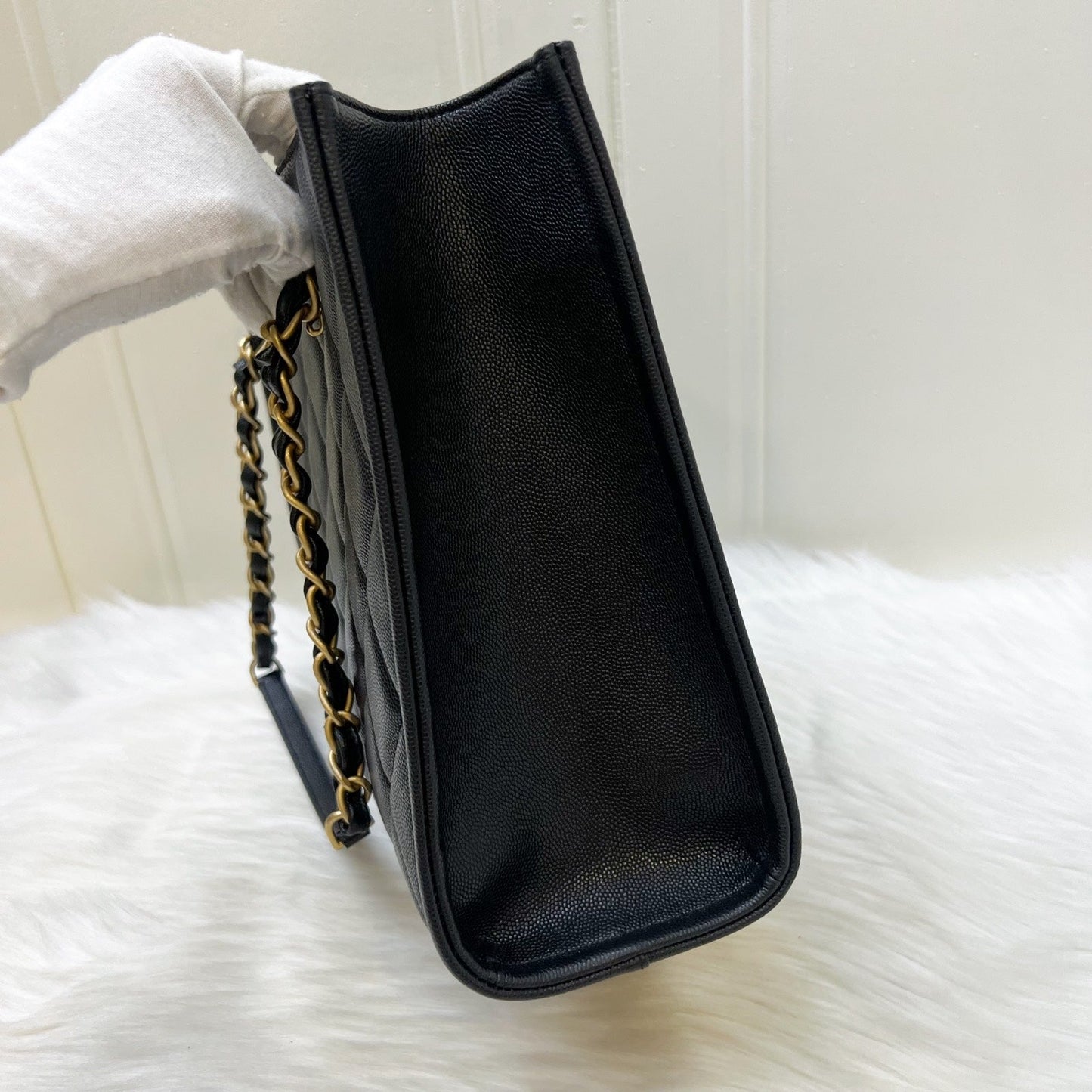 GLM-24A "2-in-1" Small Tote in Black Caviar and AGHW (Model: AS4940)