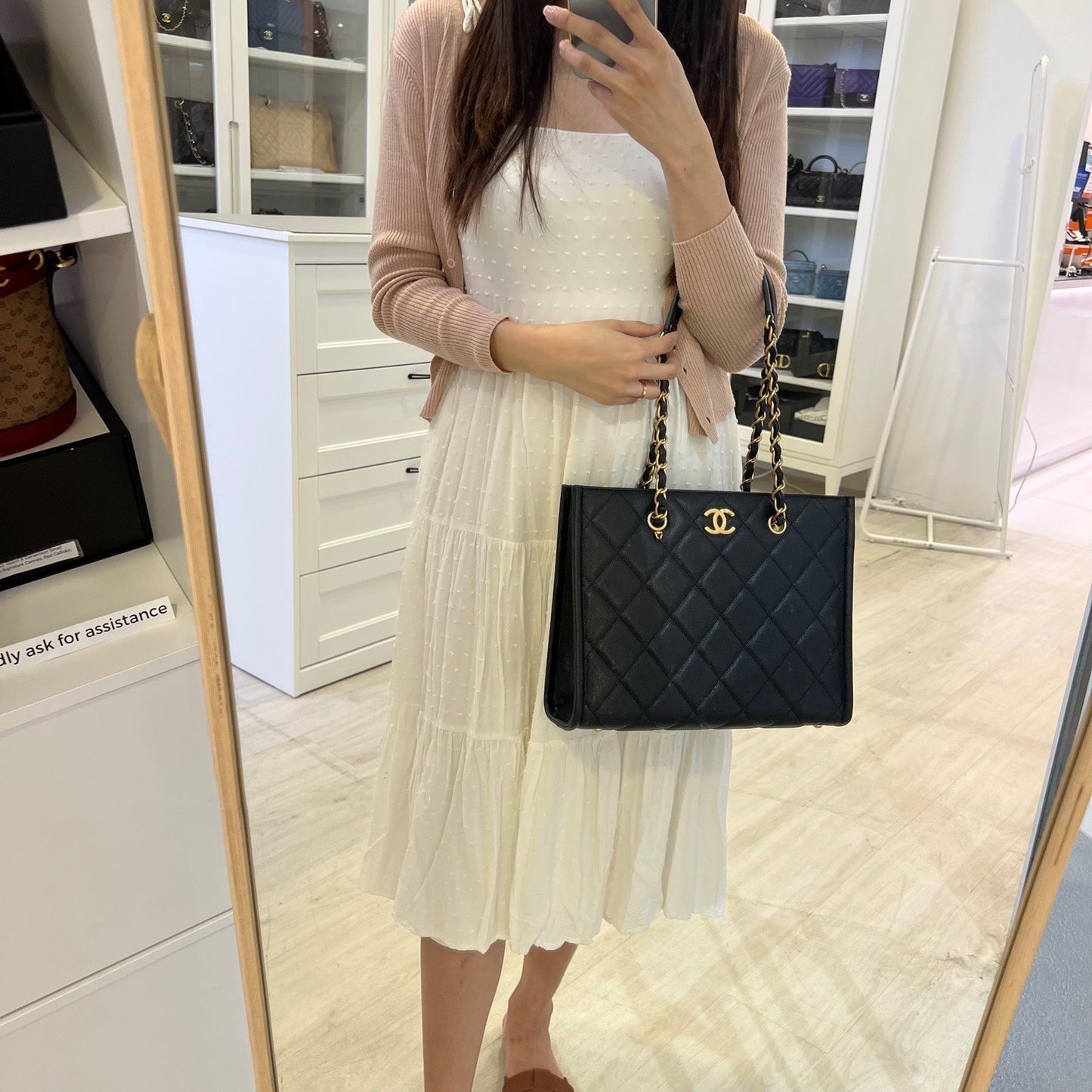 GLM-24A "2-in-1" Small Tote in Black Caviar and AGHW (Model: AS4940)