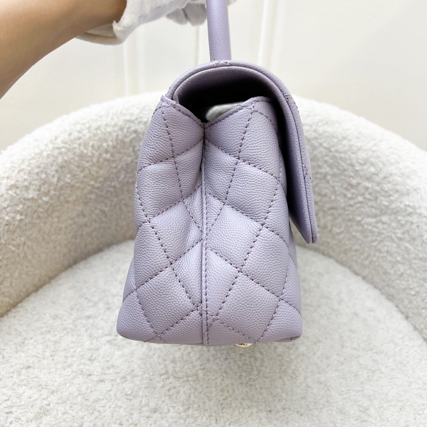GLM-Small (24cm) Coco Handle in 24P Lilac Caviar and LGHW (Model: A92990)