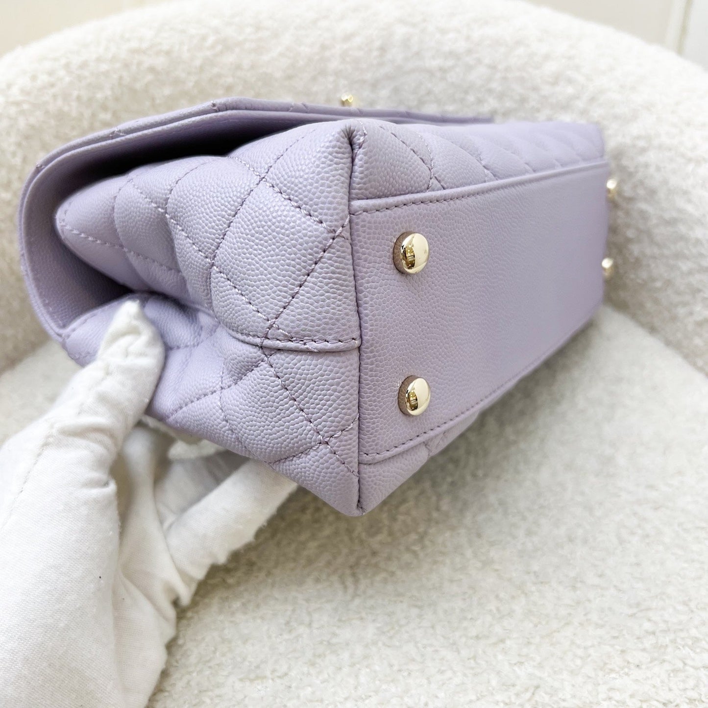 GLM-Small (24cm) Coco Handle in 24P Lilac Caviar and LGHW (Model: A92990)