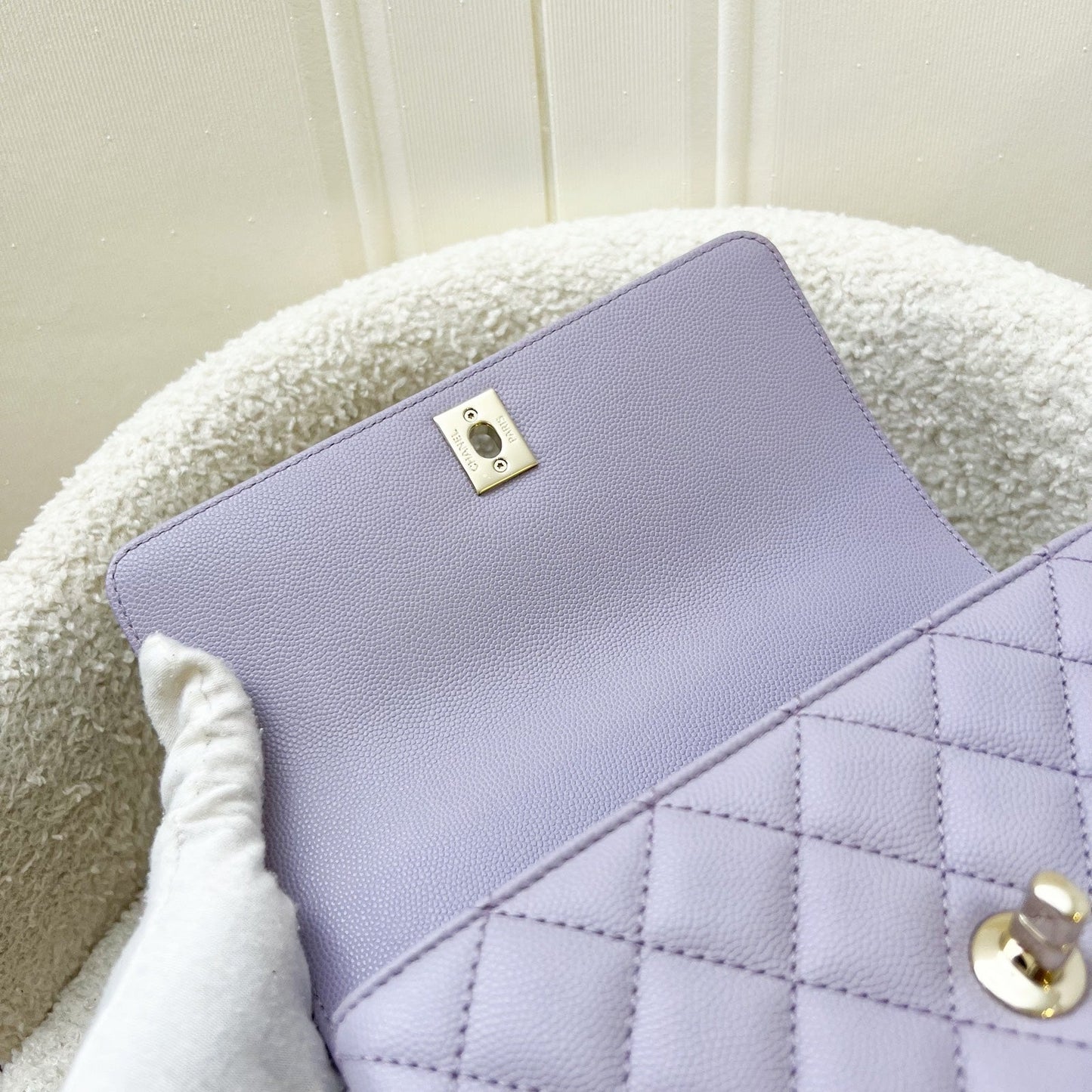 GLM-Small (24cm) Coco Handle in 24P Lilac Caviar and LGHW (Model: A92990)