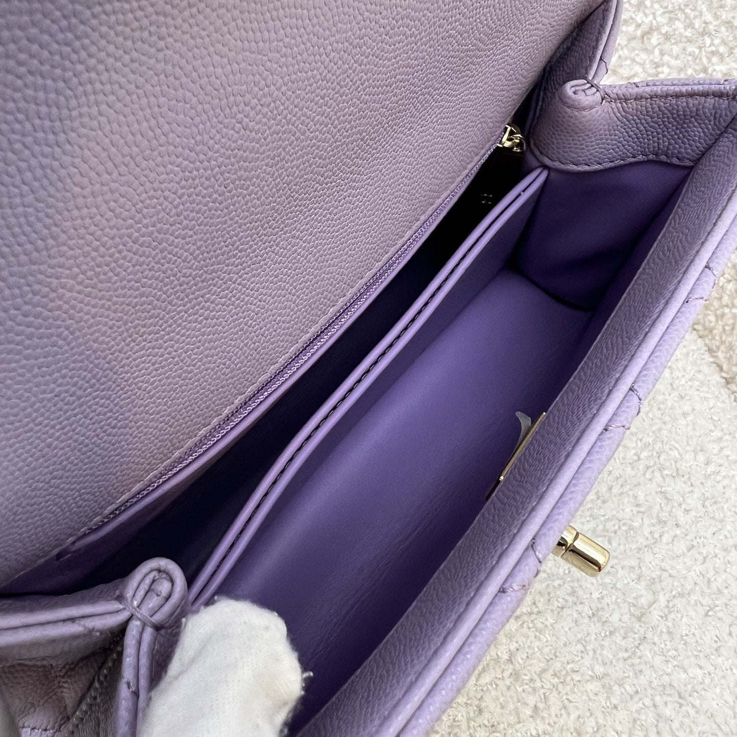 GLM-Small (24cm) Coco Handle in 24P Lilac Caviar and LGHW (Model: A92990)