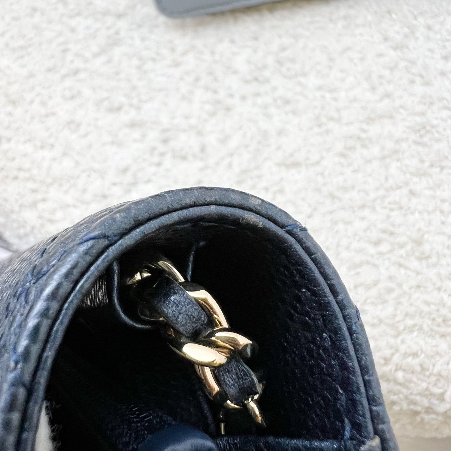 GLM-Square Wallet on Chain WOC in Metallic Blue Caviar and LGHW (Model: A84310)