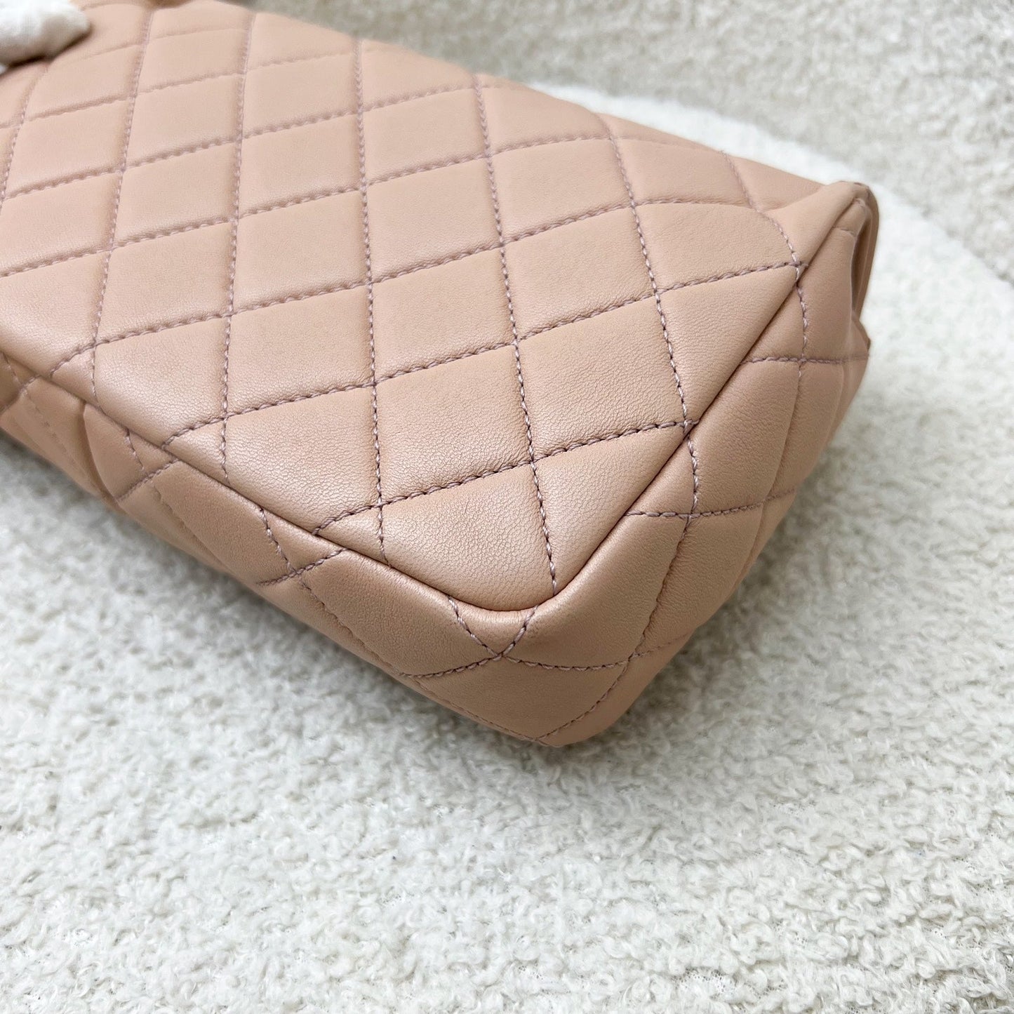 GLM-Seasonal Mini Rectangle Flap Bag in Nude Pink and AGHW