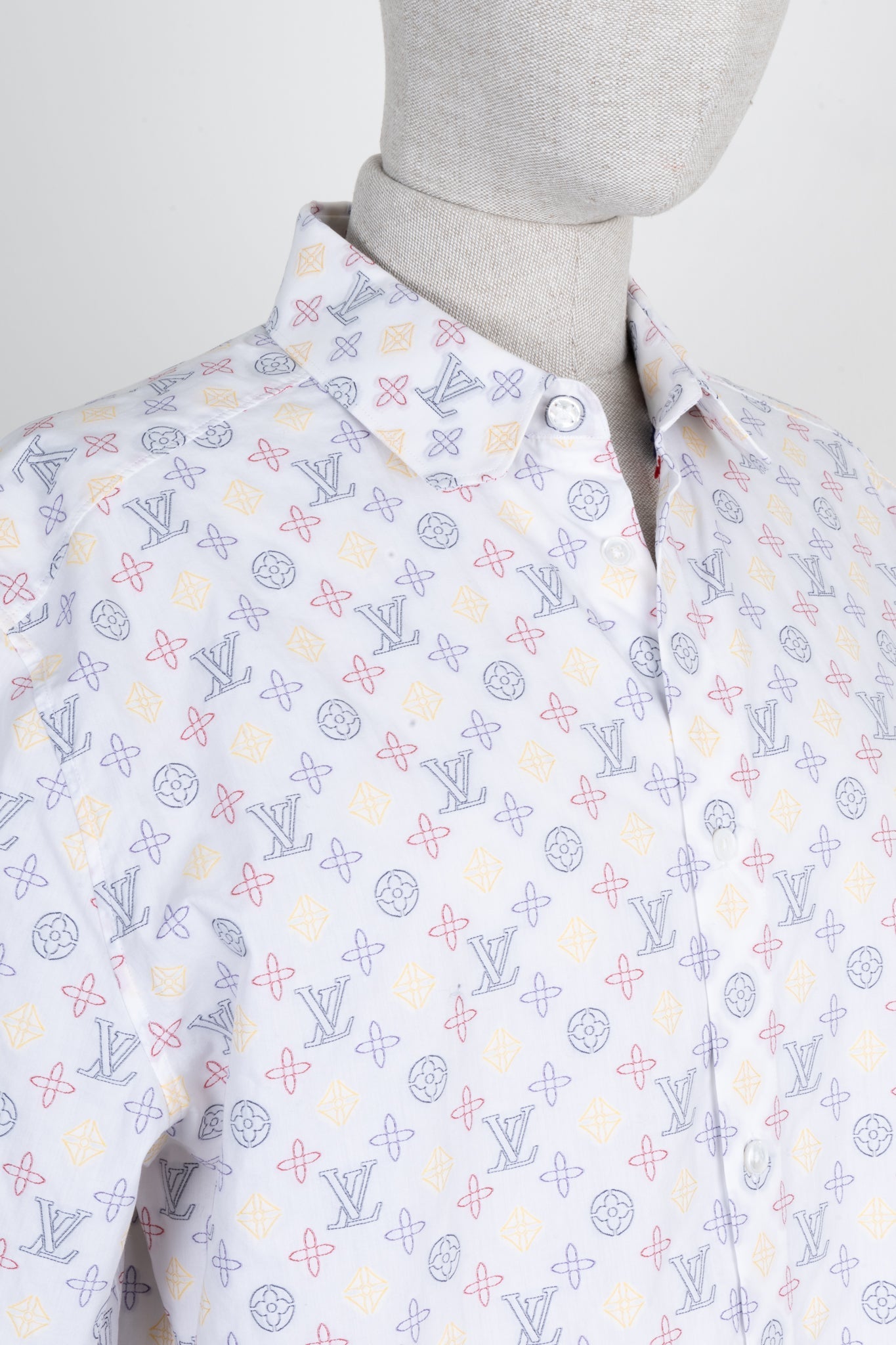 LOUIS VUITTON MNG Short Sleeve Shirt White