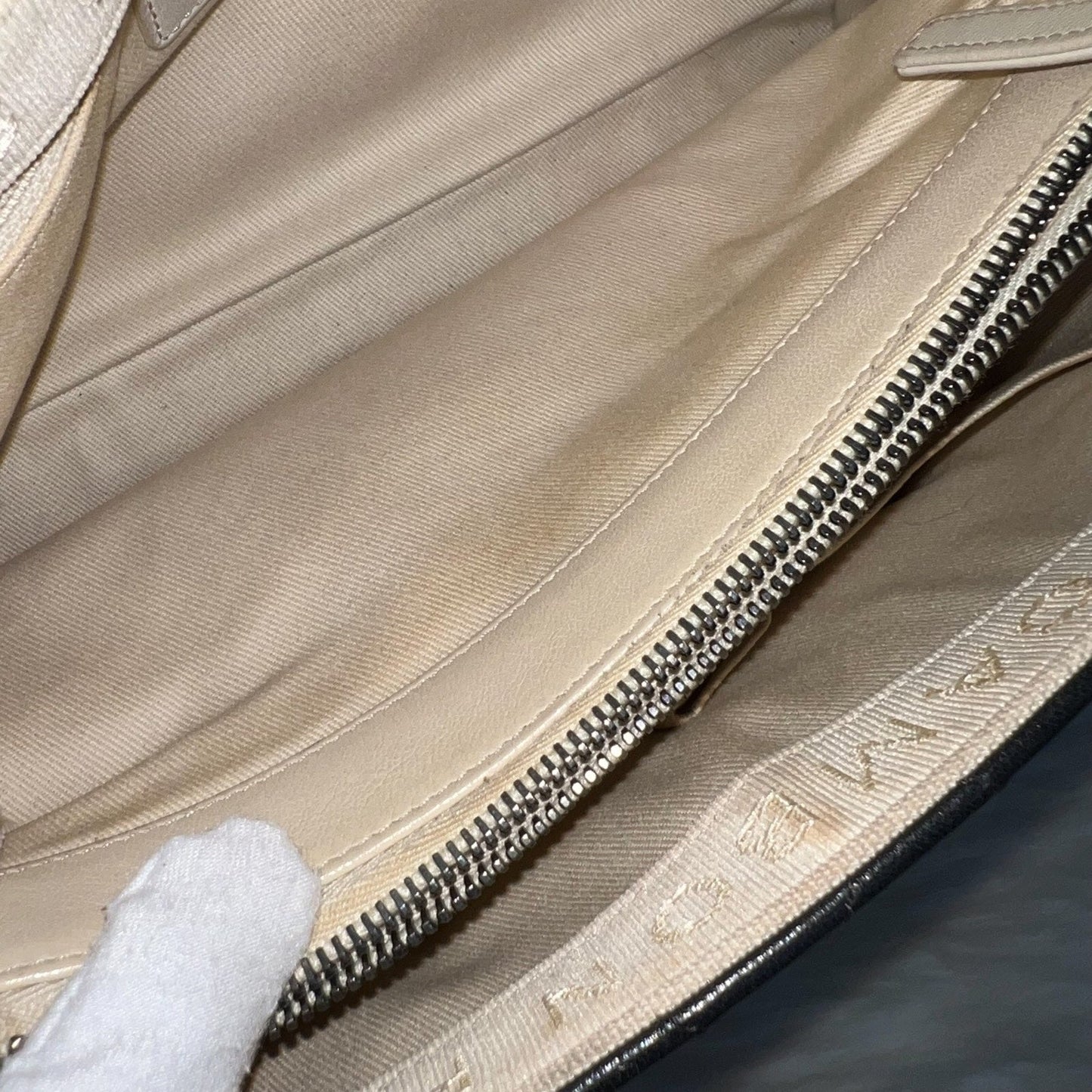 GLM-East West Quilted Flap Bag in Black Caviar and RHW