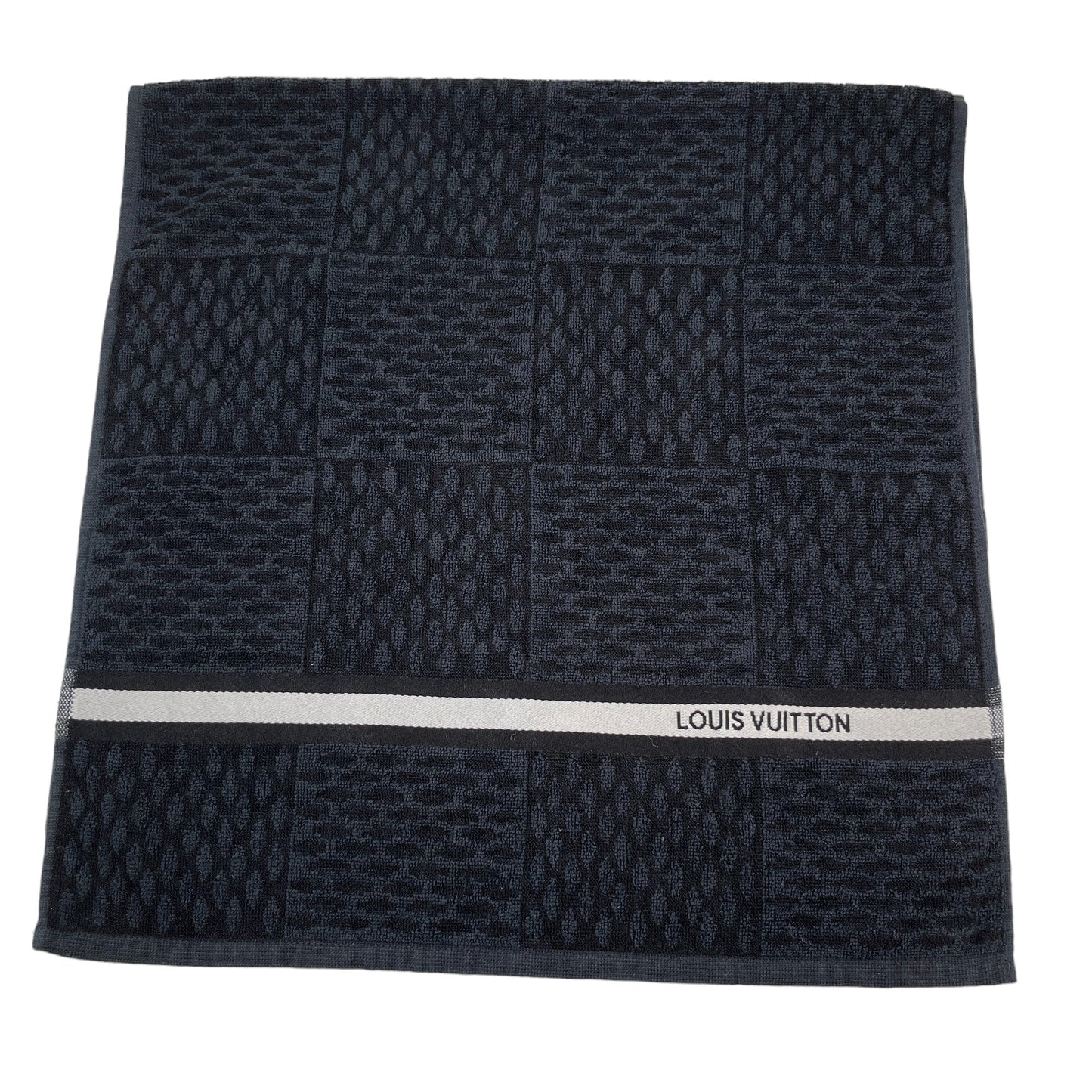Men's Set Damier Graphite Drawstring Bag & 2 Towel Black
