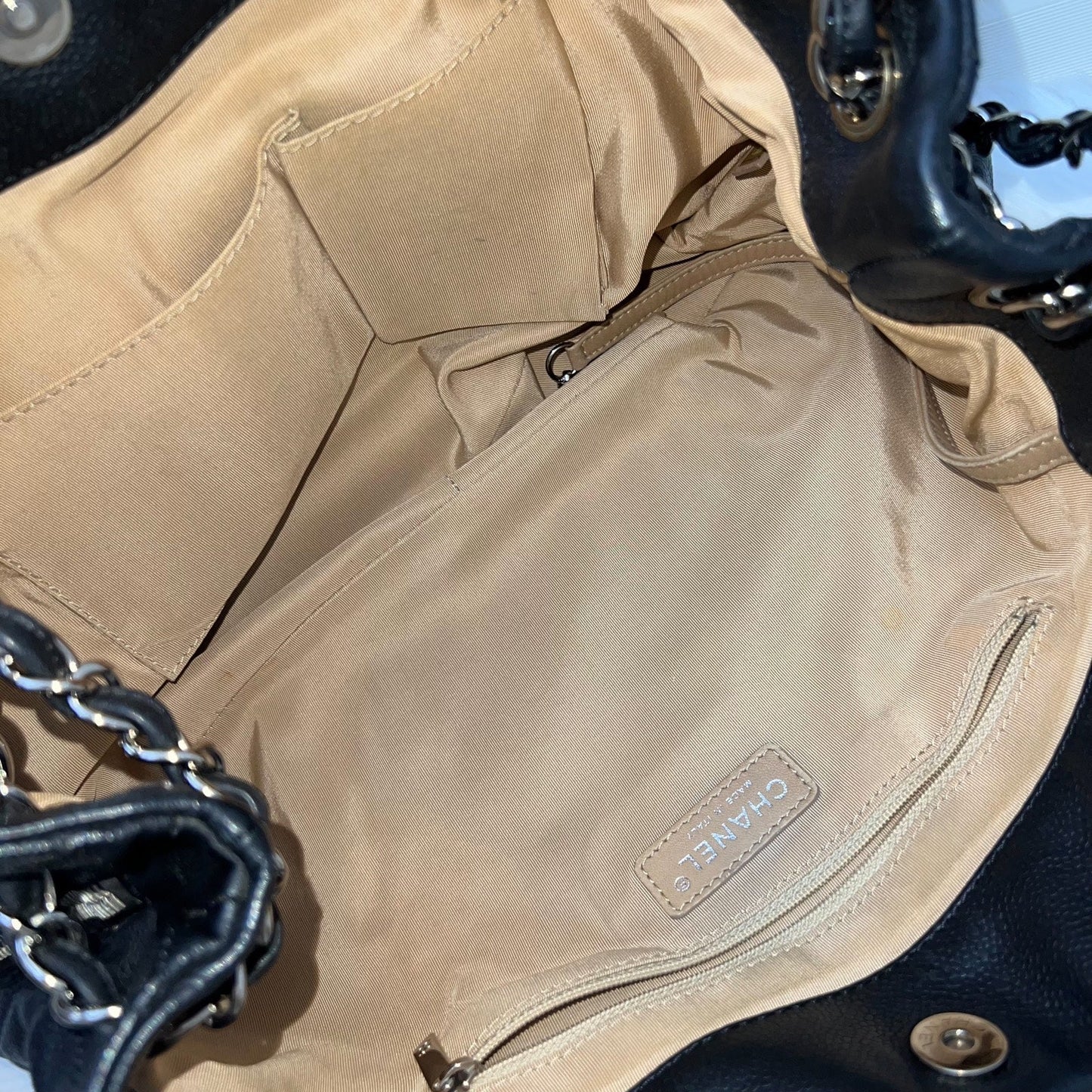 GLM-Timeless GLM- Tote Bag in Black Caviar and SHW