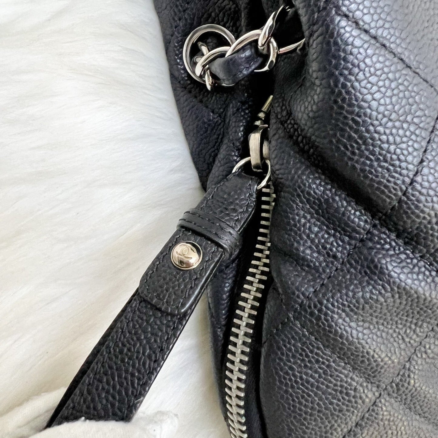 GLM-Timeless GLM- Tote Bag in Black Caviar and SHW