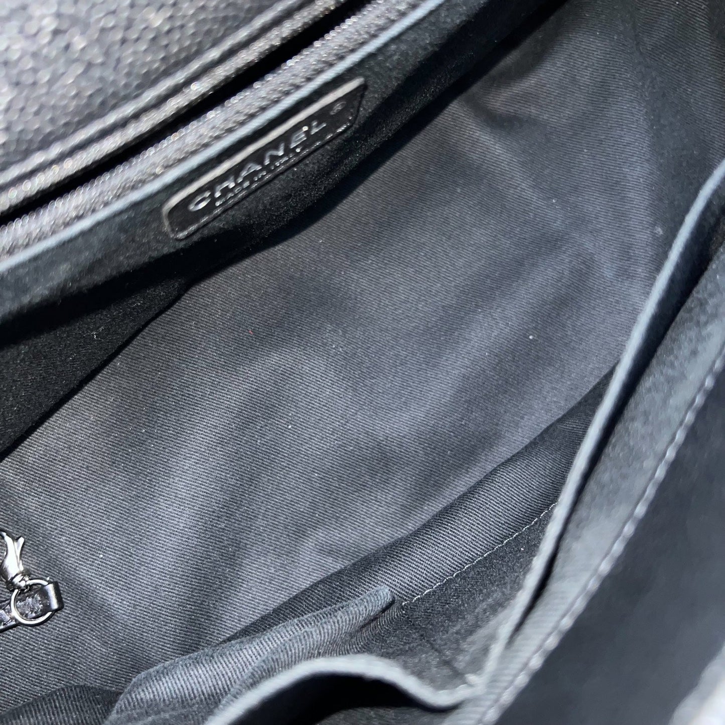 GLM-Maxi AGLM-ordion Shoulder Bag in Black Caviar and SHW