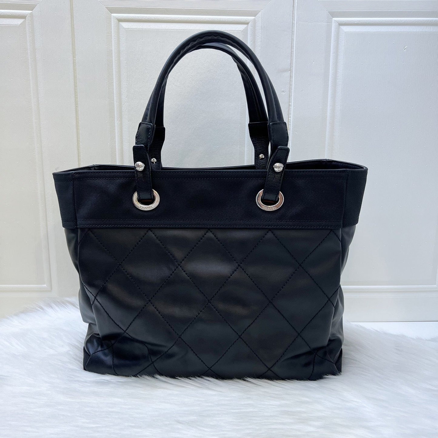 GLM-Paris Biarritz Large Tote in Black and SHW