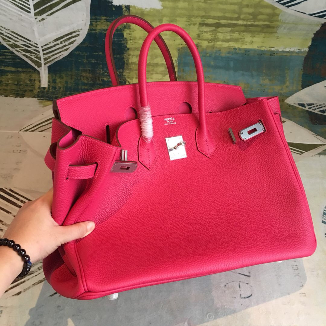 GLAMI Birkin Rose Purple For Women Silver Toned Hardware 13.8in/35cm