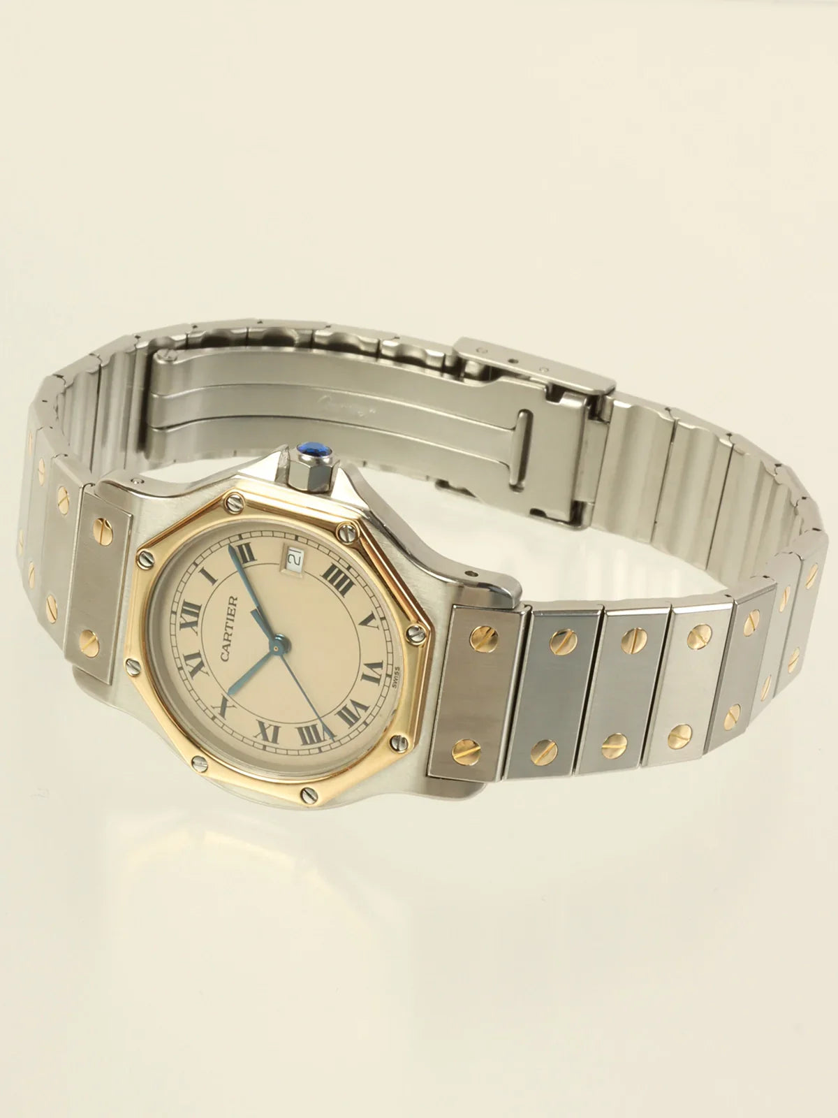 CARTIER Santos Octagon Lm Silver/Gold