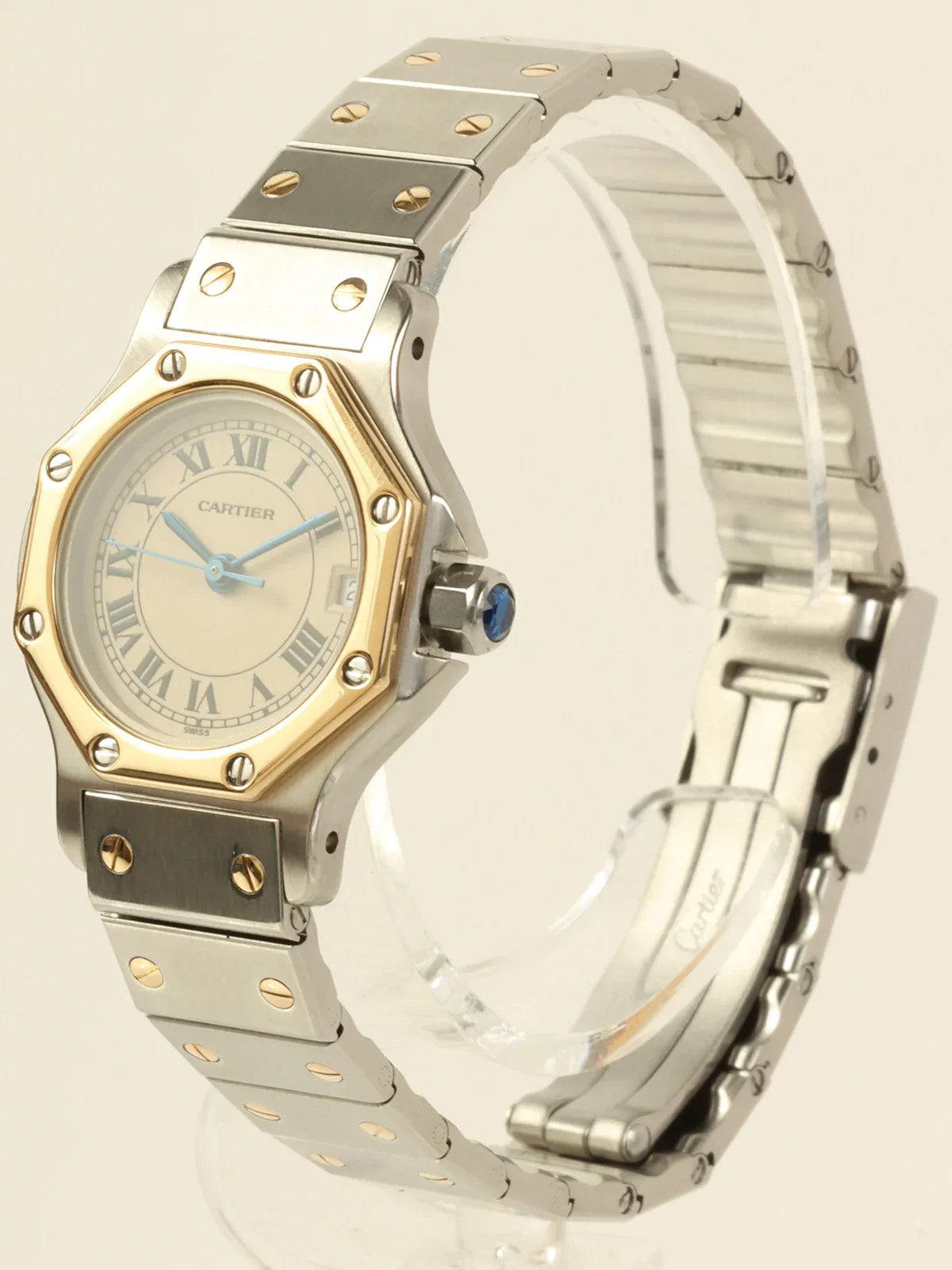CARTIER Santos Octagon Silver/Gold