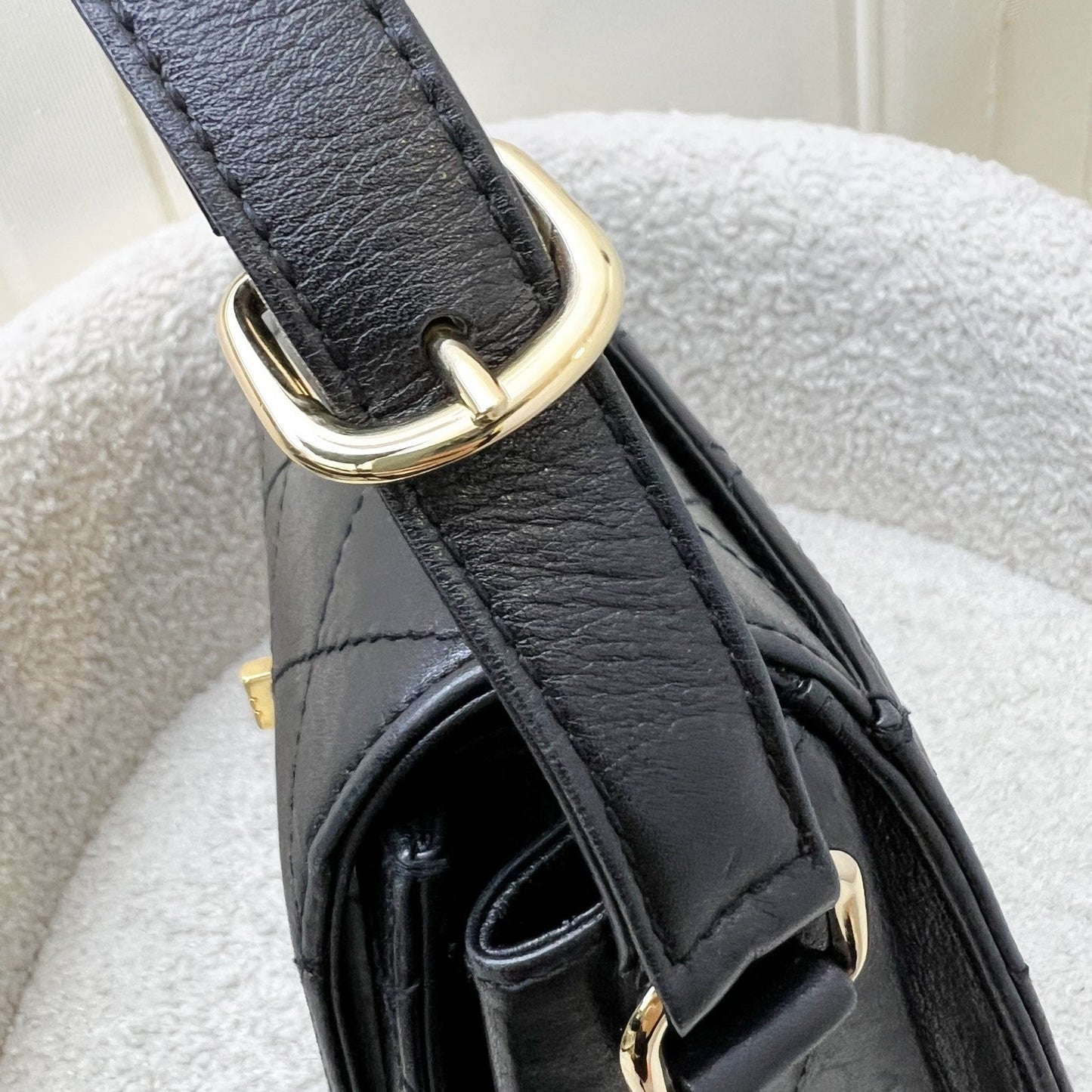 GLM- 2.55 Reissue Trapezoid in Black Lambskin and GHW