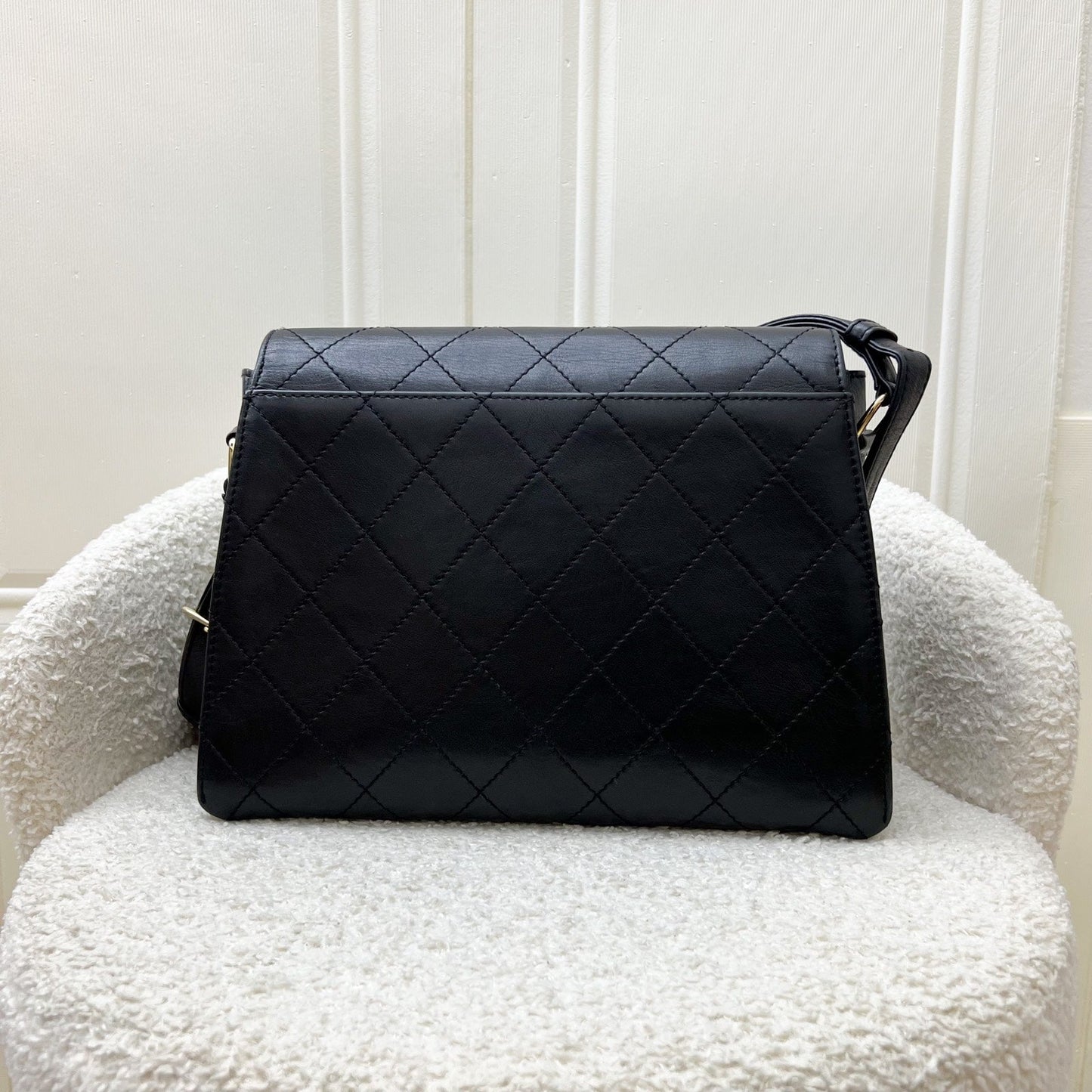 GLM- 2.55 Reissue Trapezoid in Black Lambskin and GHW
