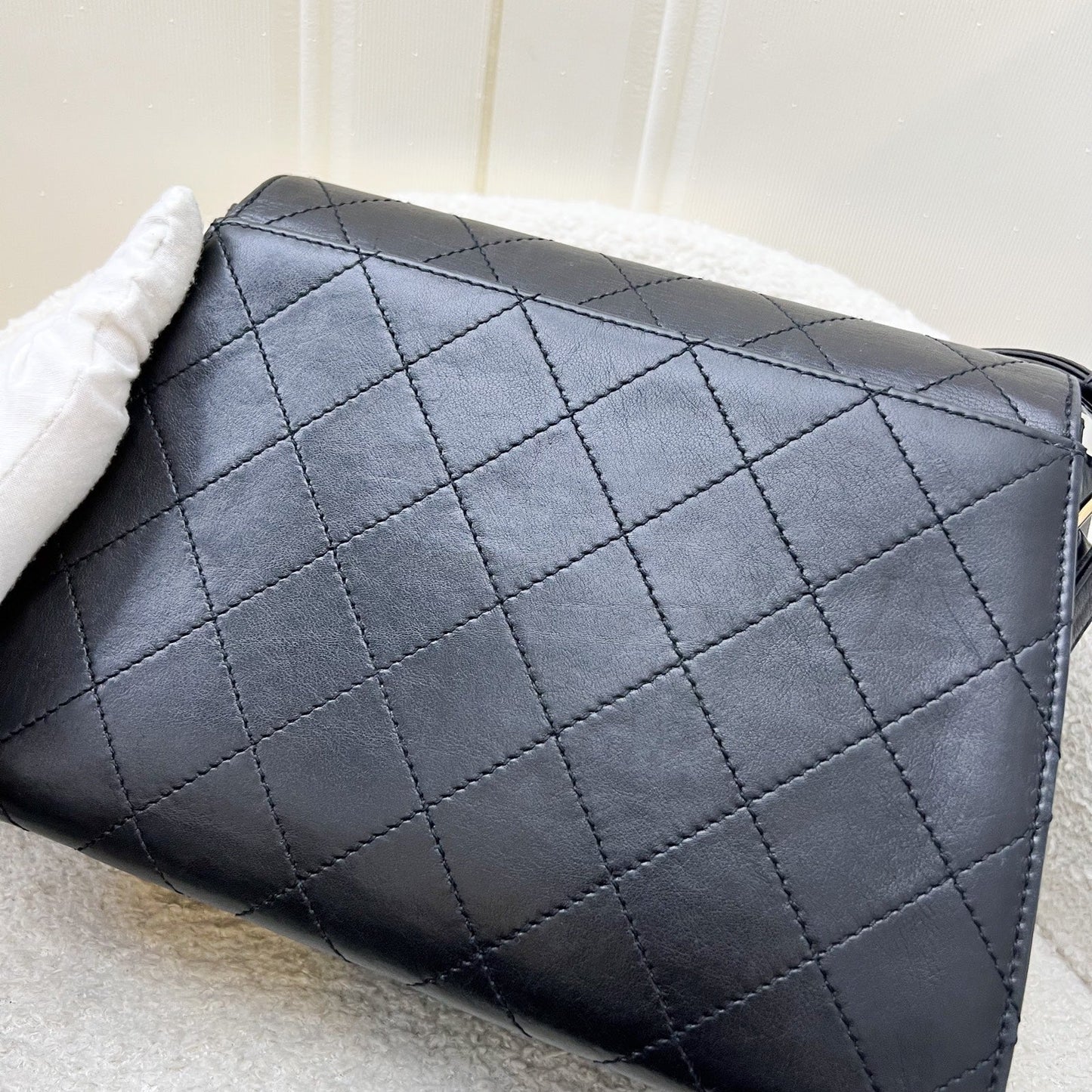 GLM- 2.55 Reissue Trapezoid in Black Lambskin and GHW