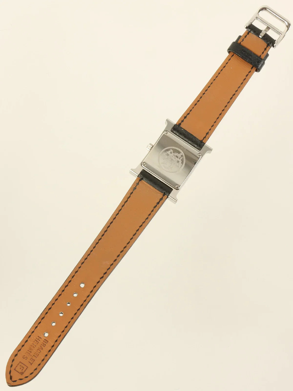 HERMES 2002 Made H Watch Black/Silver