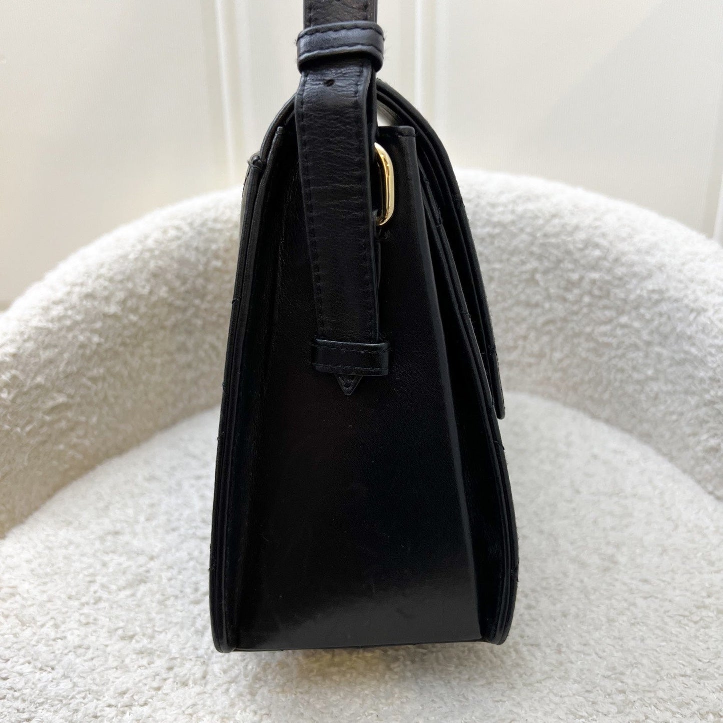 GLM- 2.55 Reissue Trapezoid in Black Lambskin and GHW