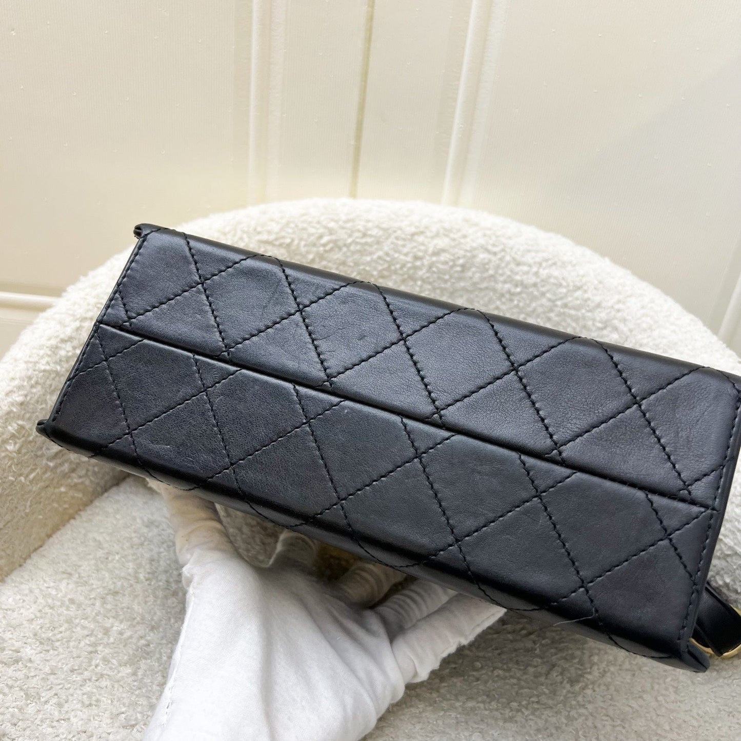GLM- 2.55 Reissue Trapezoid in Black Lambskin and GHW