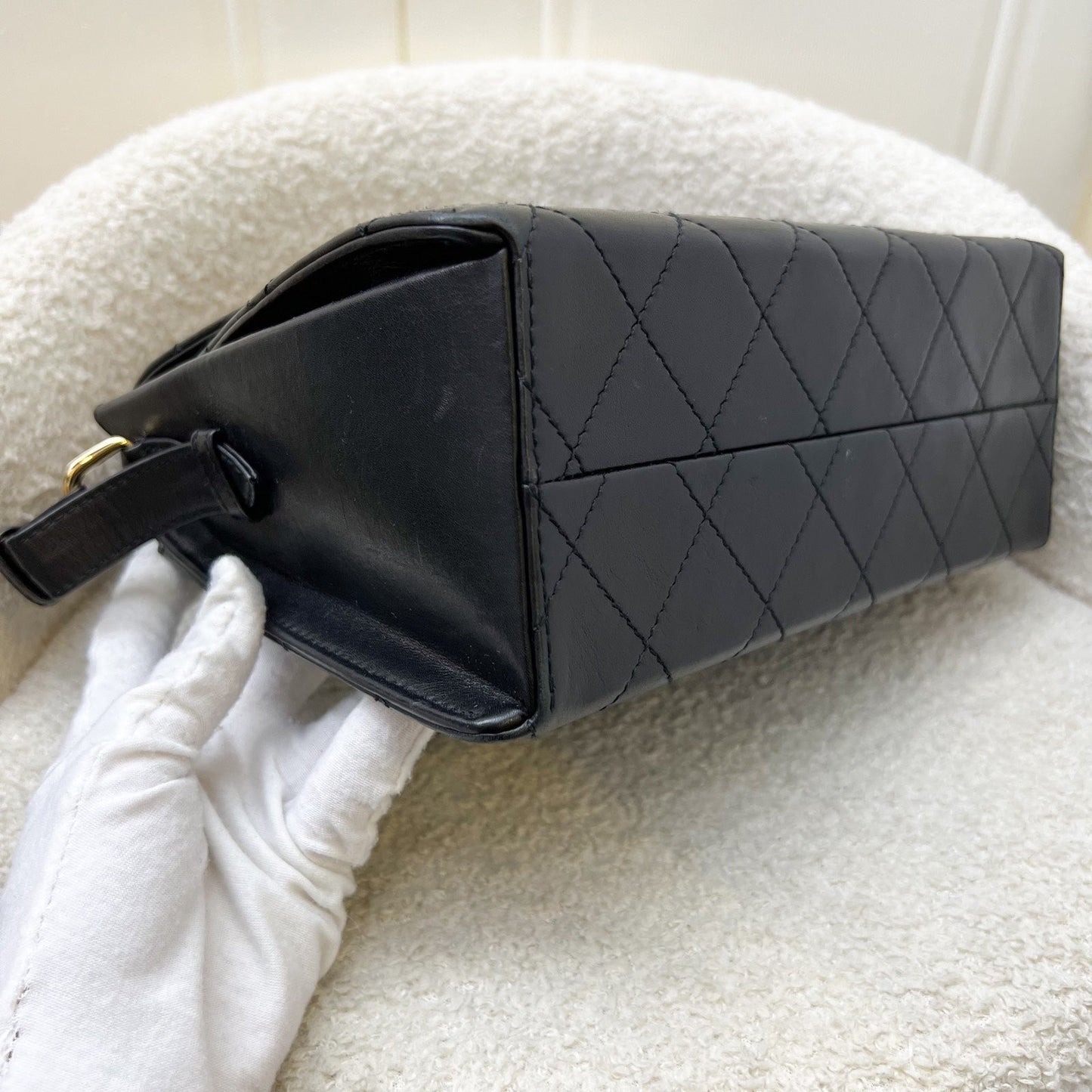 GLM- 2.55 Reissue Trapezoid in Black Lambskin and GHW
