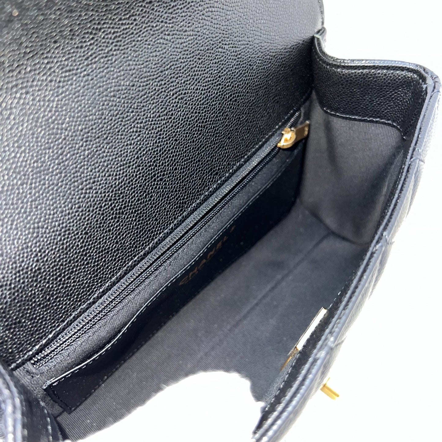 GLM-25P Seasonal Small / Mini Flap Bag in Black Caviar and AGHW (Model: AS5240)