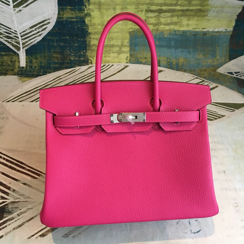 GLAMI Birkin Pink For Women Silver Toned Hardware 11.8in/30cm