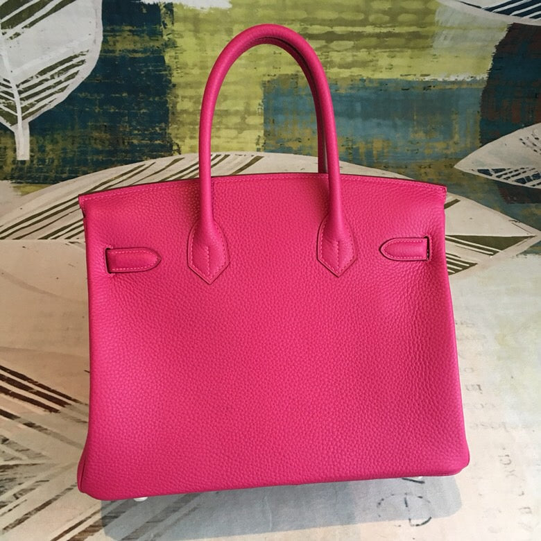 GLAMI Birkin Pink For Women Silver Toned Hardware 11.8in/30cm