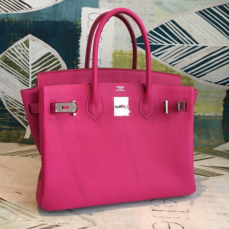 GLAMI Birkin Pink For Women Silver Toned Hardware 11.8in/30cm