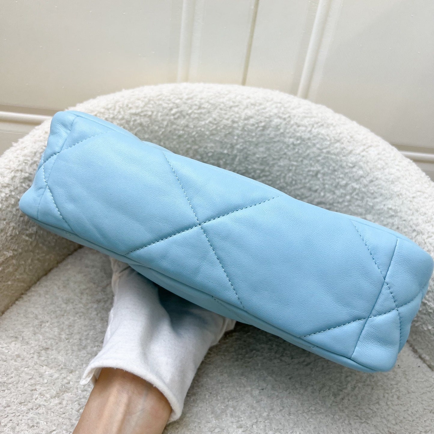 GLM-19 Small Flap in Sky Blue Lambskin and 3-Tone Hardware (Model: AS1160)