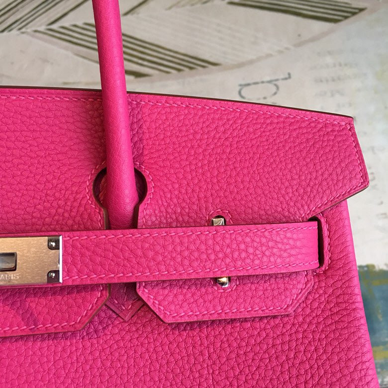 GLAMI Birkin Pink For Women Silver Toned Hardware 11.8in/30cm
