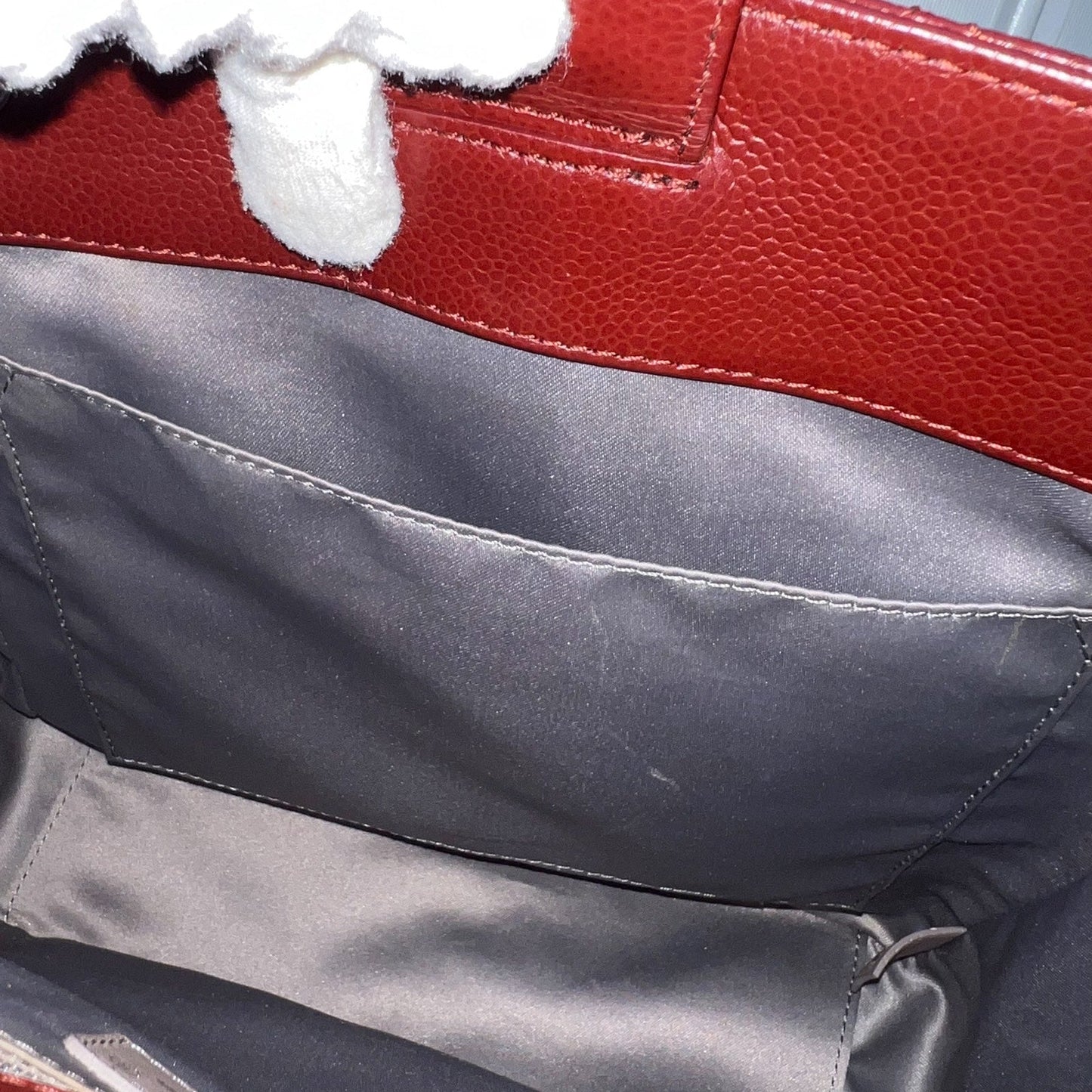 GLM-Petite Shopping Tote PST in Burgundy Red Caviar and SHW