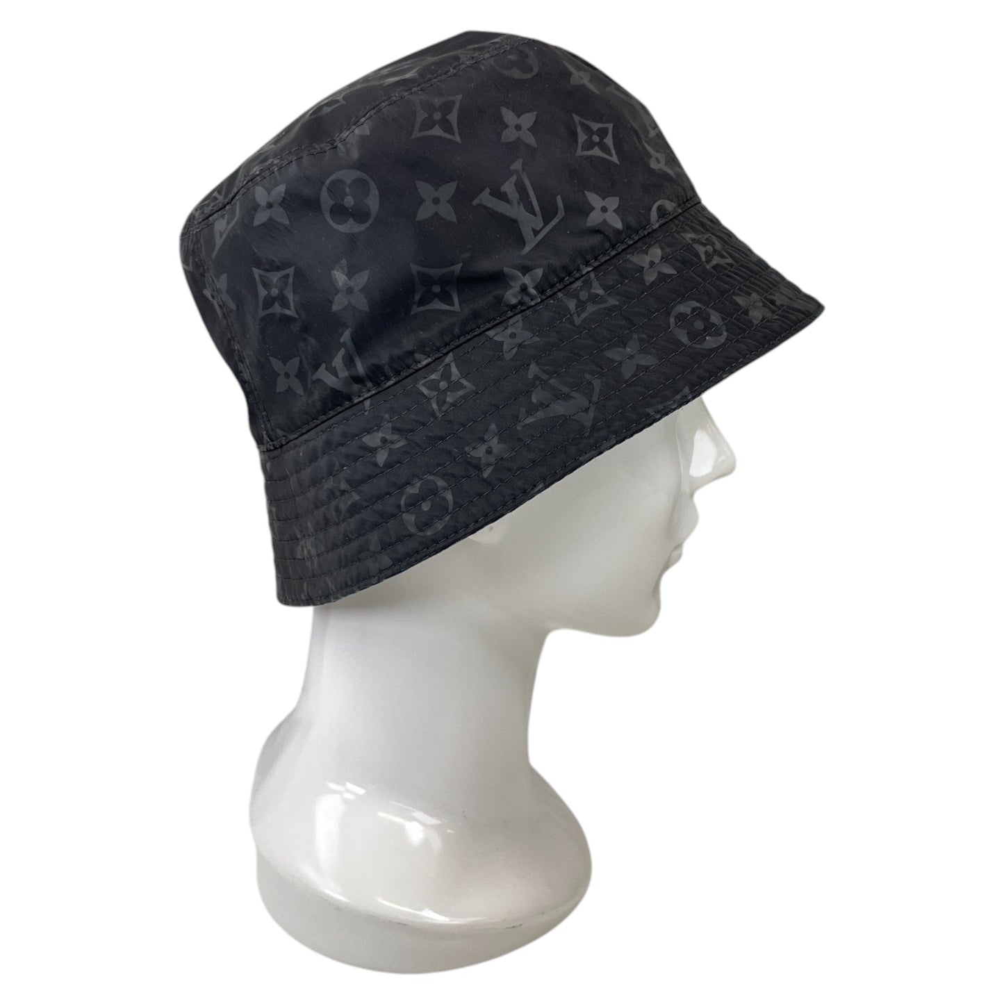 Men's Reversible Monogram Bucket Hat Black